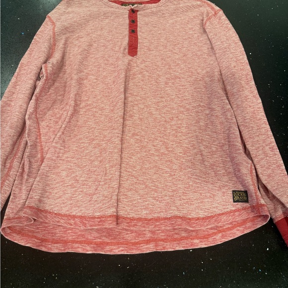 Lucky Brand Red Henley Shirt - Picture 4 of 7